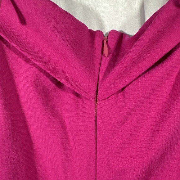 NWT‎ $385 Nicole Miller [ 4 ] Jersey Palazzo Off Shoulder Dress Very Berry - Picture 12 of 15